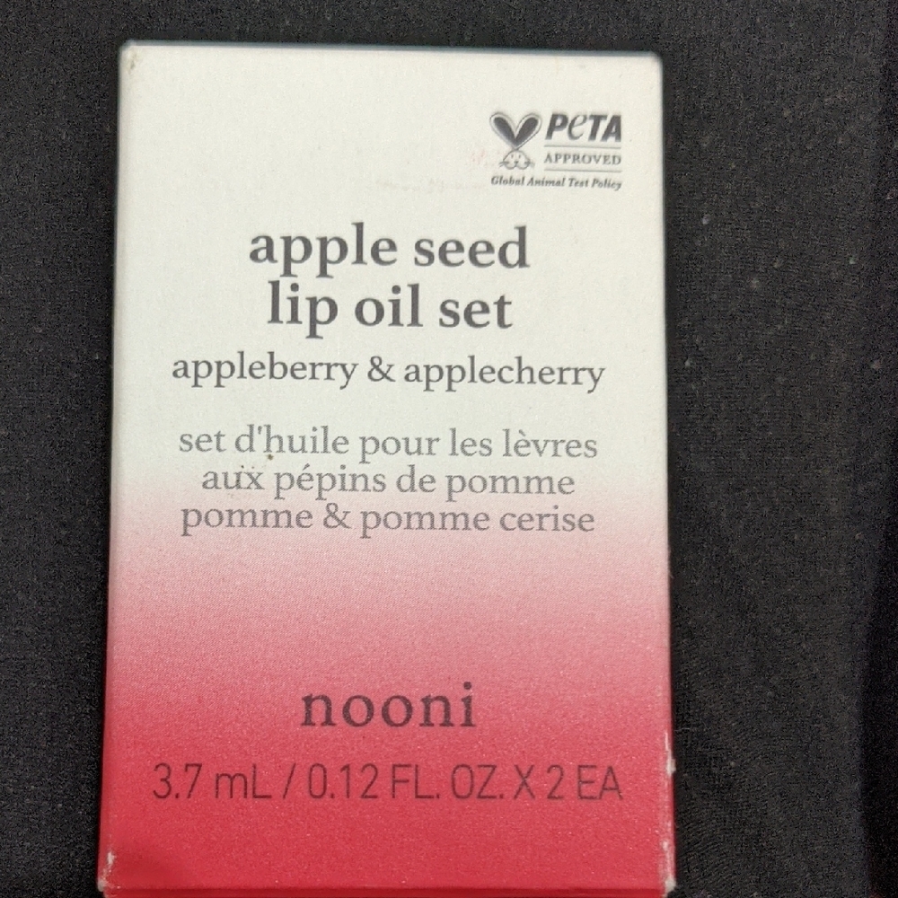 Nooni Apple Seed Lip Oil Set Apple berry And Apple Cherry